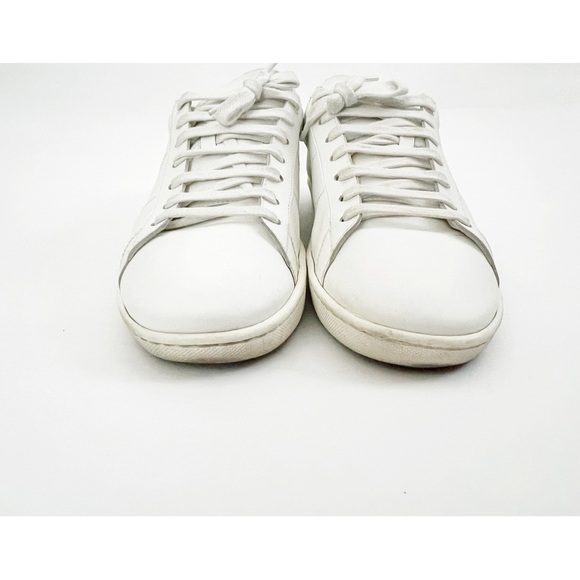 SAINT LAURENT Low Cut ALPHA SIGMA Sneakers White Size 44 - Picture 11 of 14